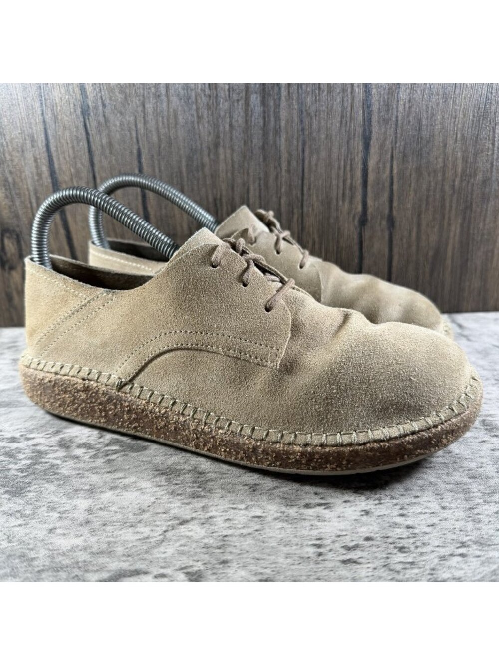 Birkenstock Gary Suede Sneakers Shoes Ginger Tan Womens Size EU 38 US 7
